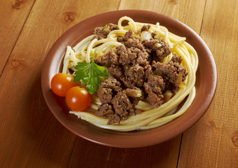  pasta with  beef