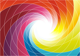 Rainbow spiral - bright colorful background