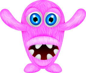 scary pink monster
