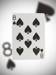 Playing card, eight of spades