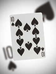 Playing card, ten of spades
