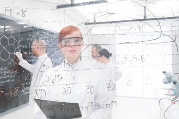 bored student in chemistry lab