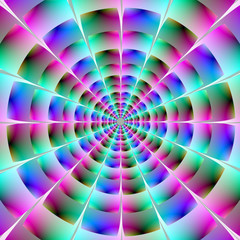 Obraz premium Tunel czasu w kolorze niebieskim i różowym