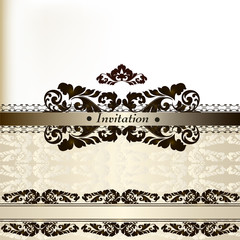 Elegant wedding invitation card