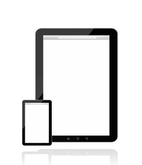 Tablet pc und Smartphone