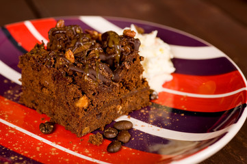 Chocolate cake brownie