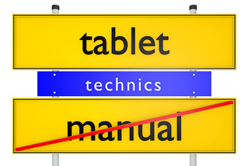 manual vs tablet_konzeptionell Technik - 3D