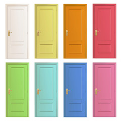 Collection of colorful doors