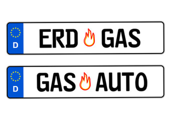 Gasfahrzeug Kfz Kennzeichen