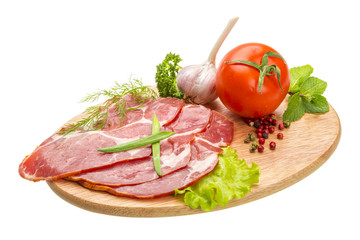 Bacon with vegetables