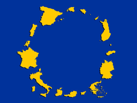 Euro Staaten als Sternenbanner Version 2