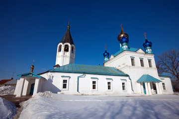  Church  at Gorokhovets in winter. Russia