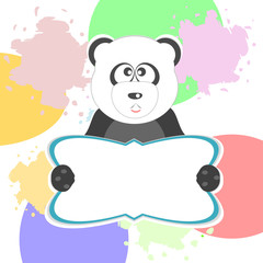 cute panda with text box
