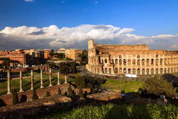 Vue sur le Colisée en Italie.