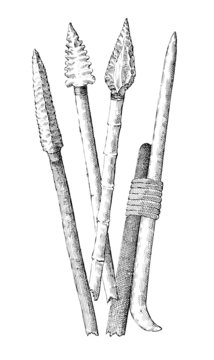 Stone-Age Prehistory : Arrows - Fl&egrave;ches - Pfeile