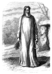 Celtic/Gallic Man : Druid (Antiquity & Middle-Ages) - obrazy, fototapety, plakaty