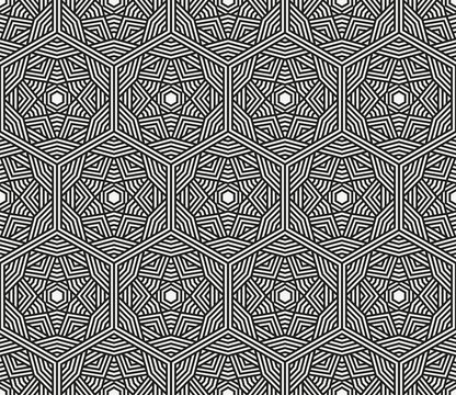Seamless black geometric pattern