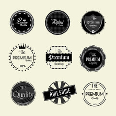Premium quality labels set