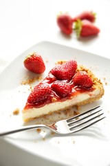 Cheesecake with strawberries - Cheesecake con fragole