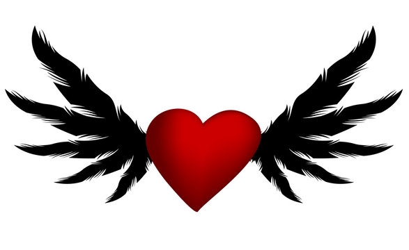 cuore con le ali