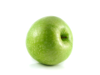 Isolated green apple. Fresh diet fruit.