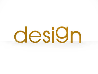 Design word isolated on white