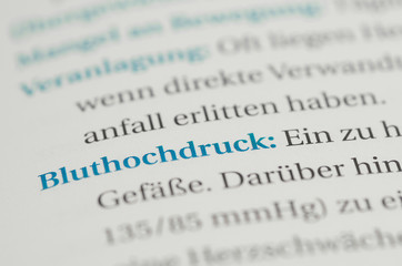 Fototapeta premium Bluthochdruck Definition