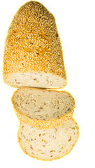 Sesame Seed Bread With White Background