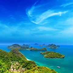 Papier Peint photo Lavable Île Nature tropicale d& 39 île, archipel de mer de la Thaïlande