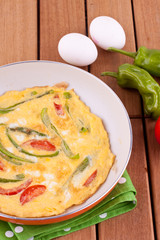 omlette with tomato and pepper