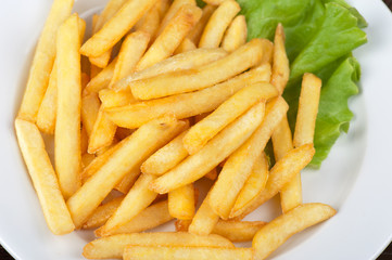 Golden potatoes fries