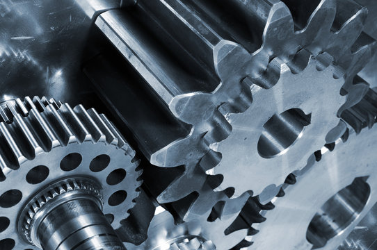 titanium and steel engineering gears
