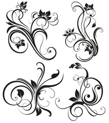 Vector vintage floral ornament