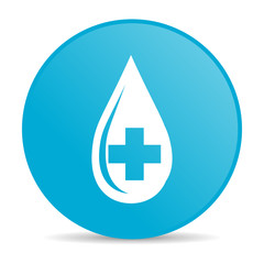 blood blue circle web glossy icon