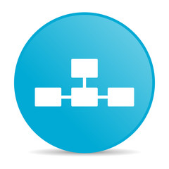 database blue circle web glossy icon