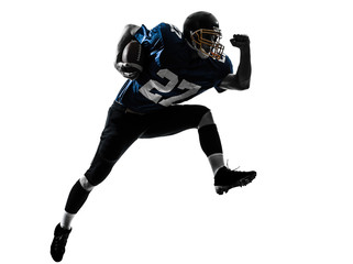 american football player man running  silhouette