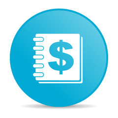 money blue circle web glossy icon
