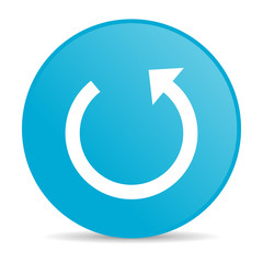 rotate blue circle web glossy icon