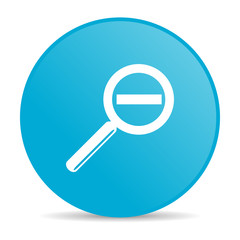 magnification blue circle web glossy icon