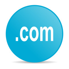 com blue circle web glossy icon