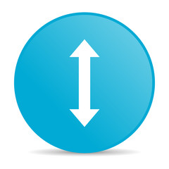 arrows blue circle web glossy icon