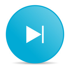 next blue circle web glossy icon