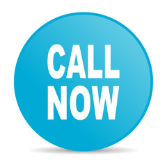 call now blue circle web glossy icon