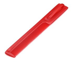 Red Comb over white background