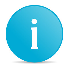 information blue circle web glossy icon