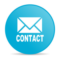 contact blue circle web glossy icon