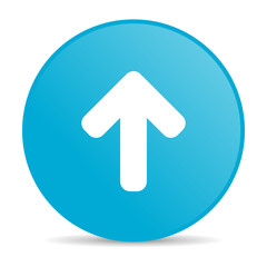 arrow up blue circle web glossy icon