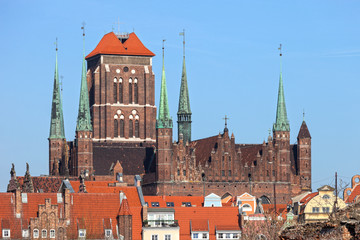 Fototapeta premium Basilica of St. Mary's in Gdansk, Poland.