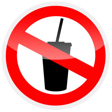Sinal de proibição - Proibido beber
