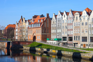 Obraz premium Tenement houses on Old Town in Gdansk, Poland.